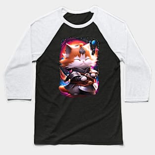 Samurai Cat 05 Baseball T-Shirt
